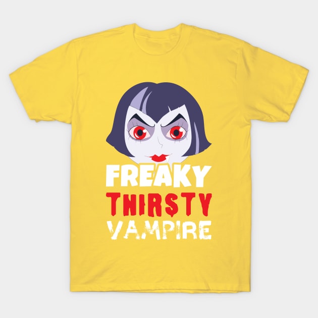 Halloween Thirsty Vampire T-Shirt by designdaking